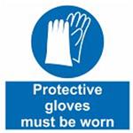 Image of safety signage for gloves