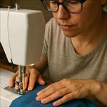 someone using a sewing machine 01