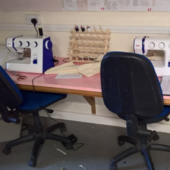 image of sewing area